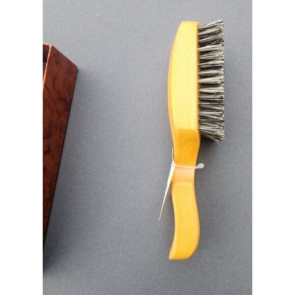 Club Style Bristle Hair Brush UNUSED With Box West Germany Wood Handle 7" - Picture 5 of 12